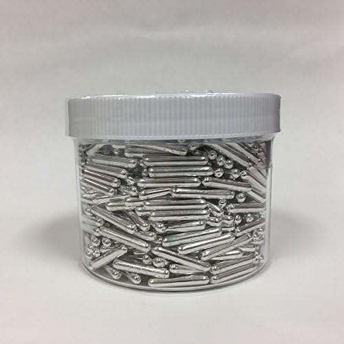 Confectioners Choice Dragee Silver Macaroni - 250 Gram Jar