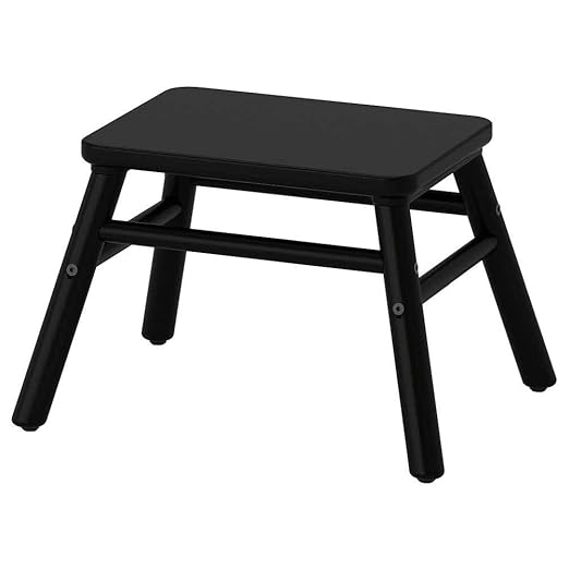 Ikea Asia Vilto Sgabello Nero Amazon It Casa E Cucina