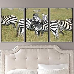 signwin 3 Piece Framed Canvas Wall Art Striped...