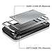 Vofolen Case Wallet Case Hybrid Bumper Armor Snap-on Black Soft Rubber Cover - Grey