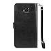 NextKin Case For Huawei Ascend XT H1611, Premium PU Leather Dual Wallet Folio TPU Silicone Cover, 2 Large inner Pockets Double flap Privacy, 9 Card Slots Holder Snap Button & Wrist Strap - Black