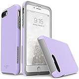 iPhone 7 Plus case, iPhone 8 Plus case, TEAM LUXURY [Clarity Series] Updated [G-II] Purple Ultra Defender TPU + PC Shock Absorbent Premium Case - for Apple iPhone 7 Plus & 8 Plus (Lavender/ Gray)