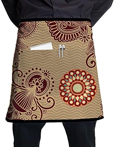 Garden Apron, Waitress Hairdresser Aprons With Pocket, Cobbler Aprons For Women, Kitchen Accessories, Floral Print