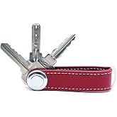 ERCRYSTO Compact Key Holder - Stylish &amp; Practical Pocket Key Organizer With Secure Locking Mechanism. (Red)