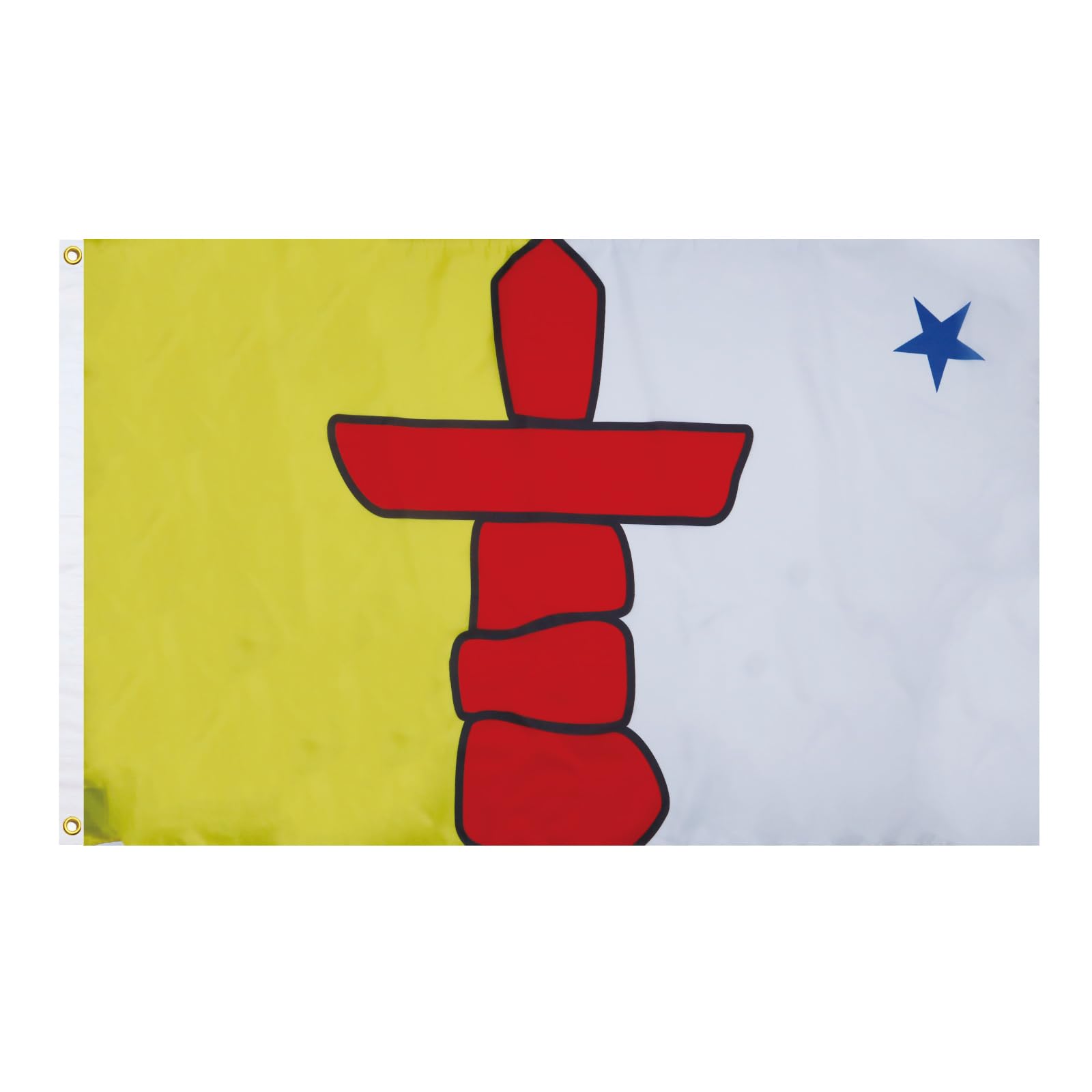 AZ FLAG - Nunavut Flag - 2x3 Ft - 100D Polyester Canada - Canadian Nunavummiut Banner with Two Metal Grommets - Fade Resistant - Vivid Colors - 2' x 3' Feet - 90x60 Cm