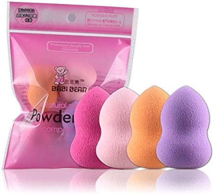 Weanty 4Pack Beauty Flawless Makeup Blender Foundation Puff Multi Shape Sponges