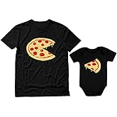 Tstars Matching Father Baby Pizza Shirts - Funny Gift for New Dads and Son - Apparel for Father's Day or Photos