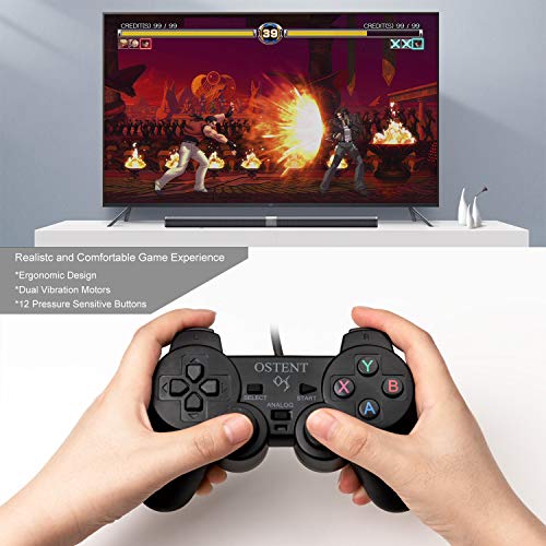 image for OSTENT Wired Analog Controller Gamepad Joystick Joypad for Sony Playst