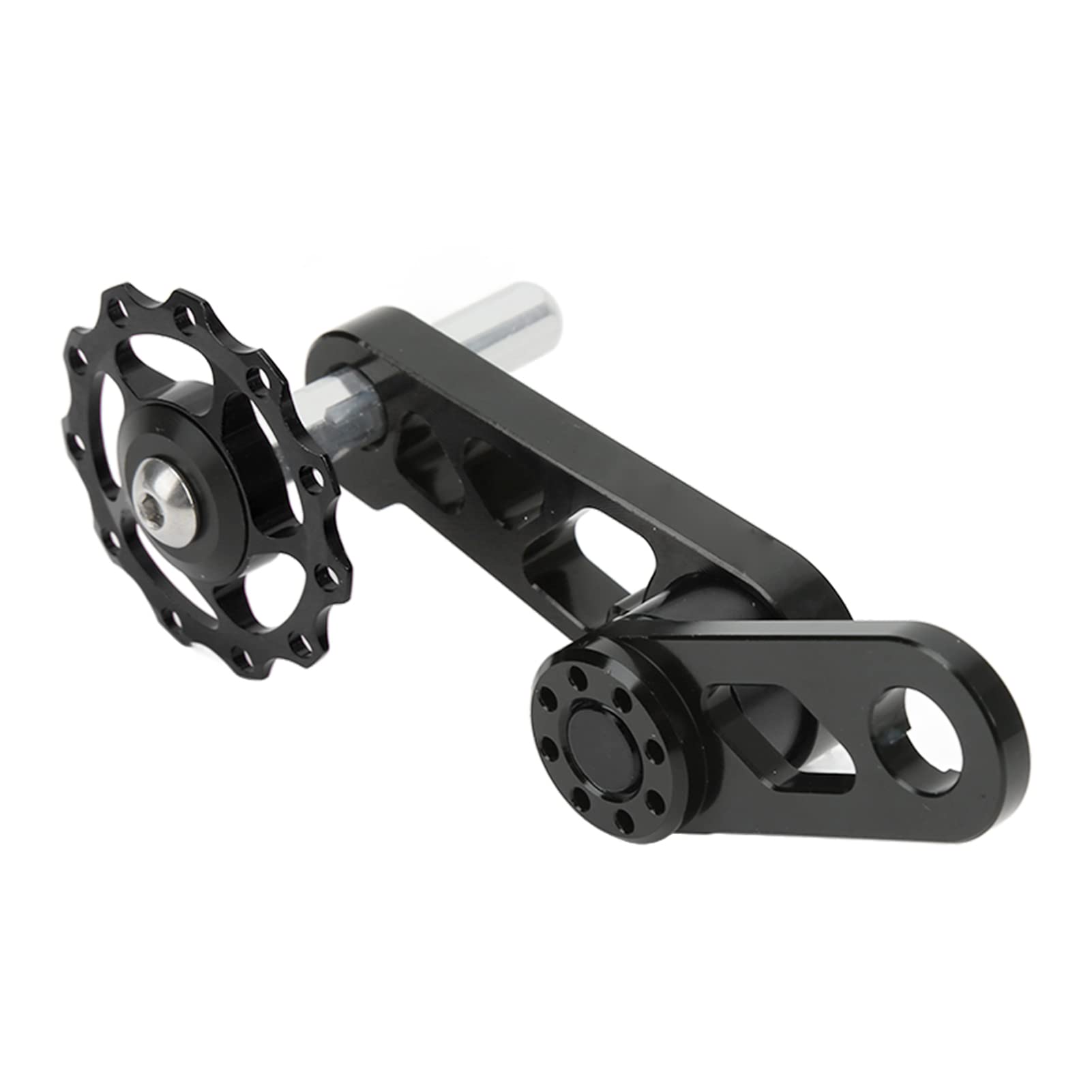 Socobeta Single Speed Chain Tensioner Aluminum Alloy Folding Bicycle Chain Stabilizer Bicycle Chain Tensioner for Bicycle(Black)