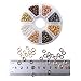Dushi Iron Plated Jump Rings Unsoldered 6mm Diameter Jewelry Making Findings, 8 Colors, 2400 Piece