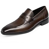GIFENNSE Men's Dress Shoes Slip-On Loafers Formal Leather Shoes for Men