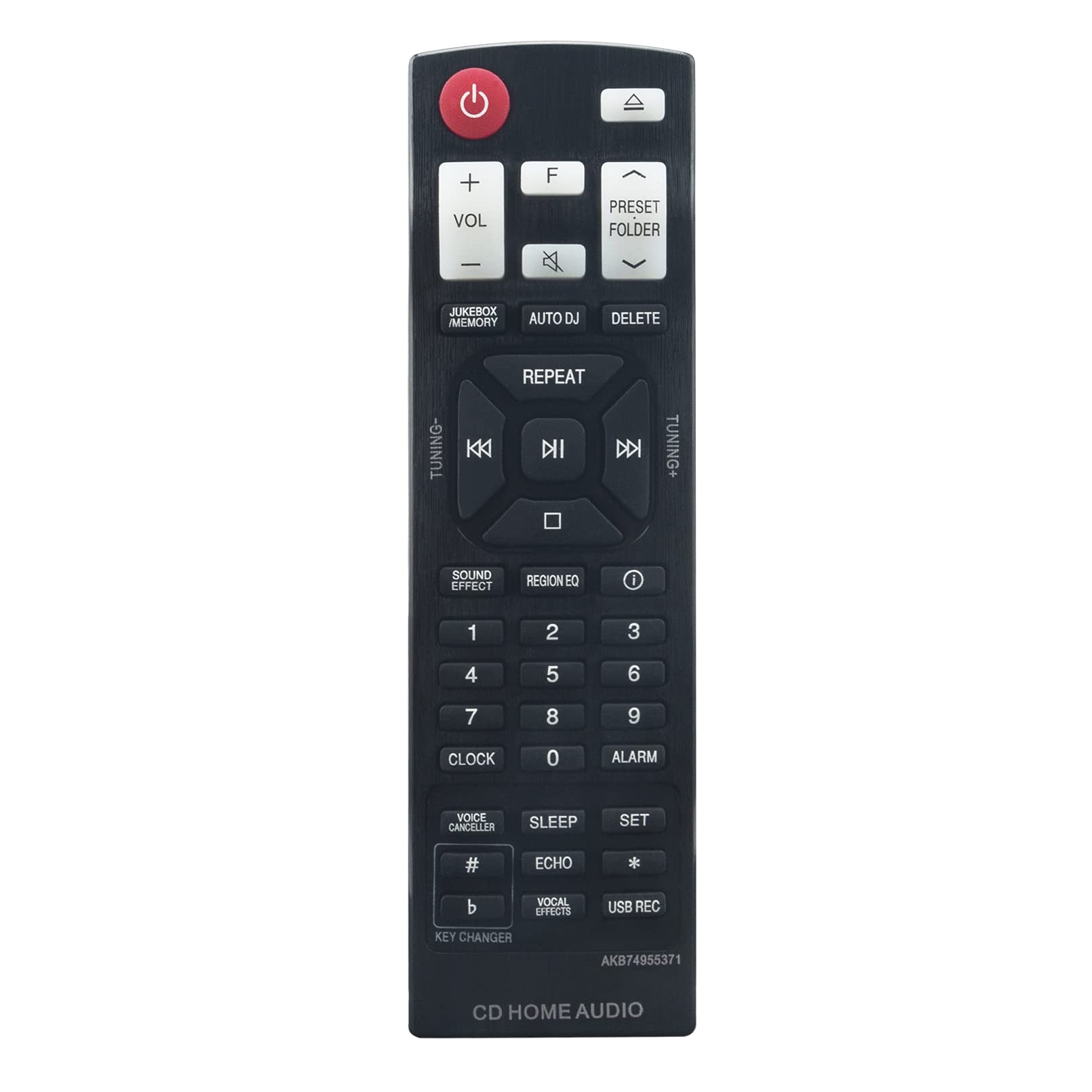 VINABTY AKB74955371 Replacement Remote Control for LG Mini Hi-Fi CD Home Audio System XBoom CK43 XBoom ON5 Remote Controller