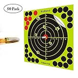 Shooting Targets 8 Inch 50 Pack Splatter Targets Self Adhesive Paper Reactive Target Stickers for Gun Rifle Pistol Bb Gun AirSoft Pellet Gun Air Rifle