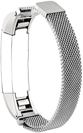 Blesihu Metal Watch Band For Fitbit Atla,Milanese Magnetic Loop Stainless Steel Band For Fitbit Alta Smart Watch Small Silver