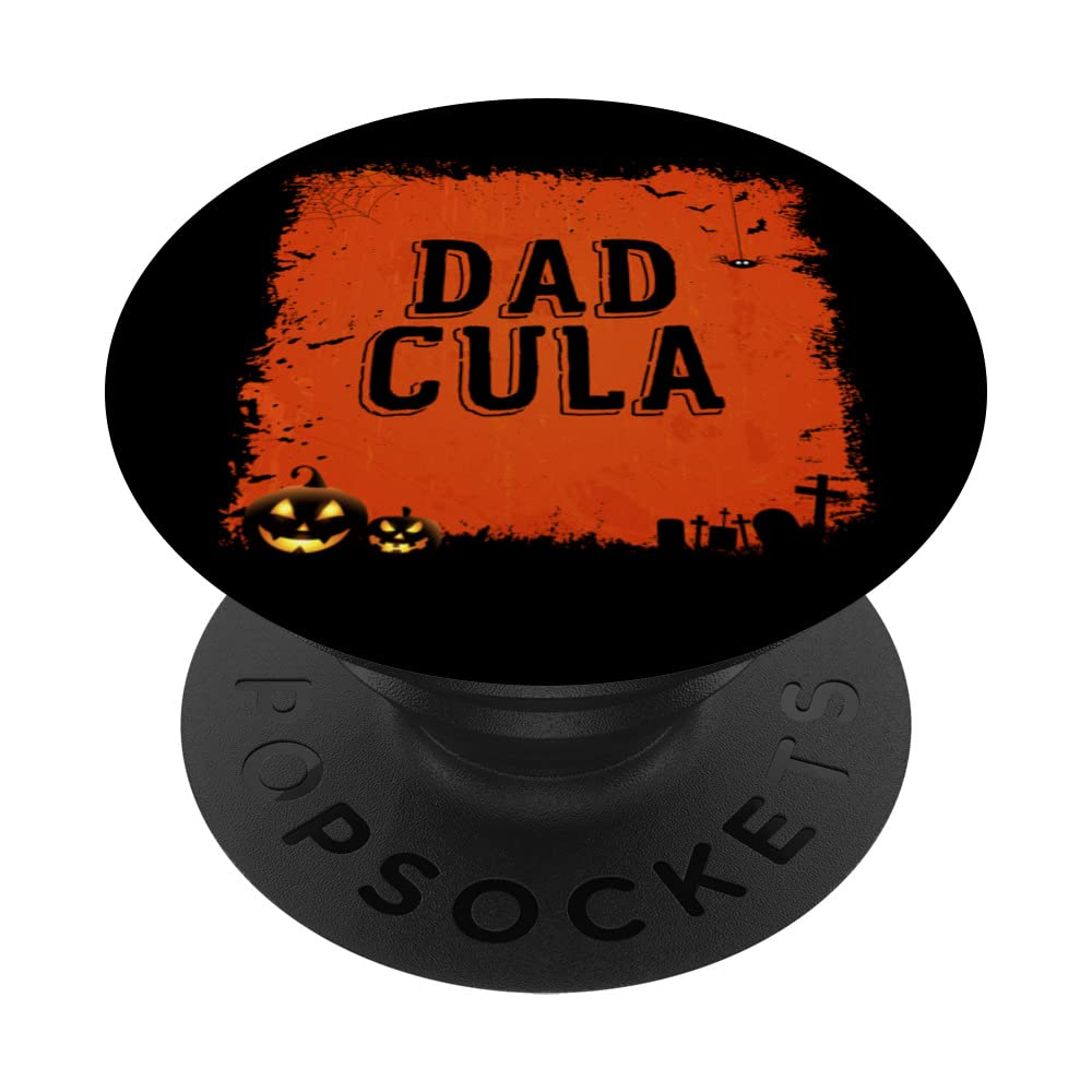 Dadcula Funny Dad Halloween Dracula Costume For Men PopSockets Swappable PopGrip