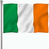 Ireland Irish Flag 3x5 Outdoor-Irish National Country Flags Sewn Stripes Vivid Color Heavy Duty Flags with 2 Brass Grommets