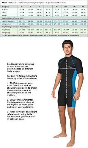 Men Sun Protective Sunsuit UV Swimsuit Chlorine Resistant UPF50+