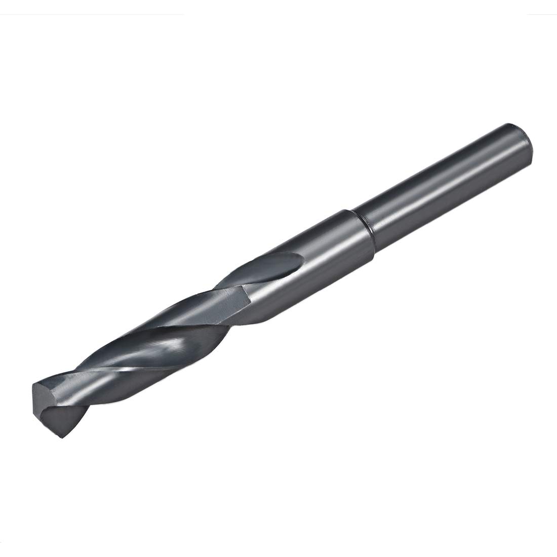 uxcell 15mm Reduced Shank Drill Bit HSS 6542 Black Oxide with 1/2 Inch Straight Shank