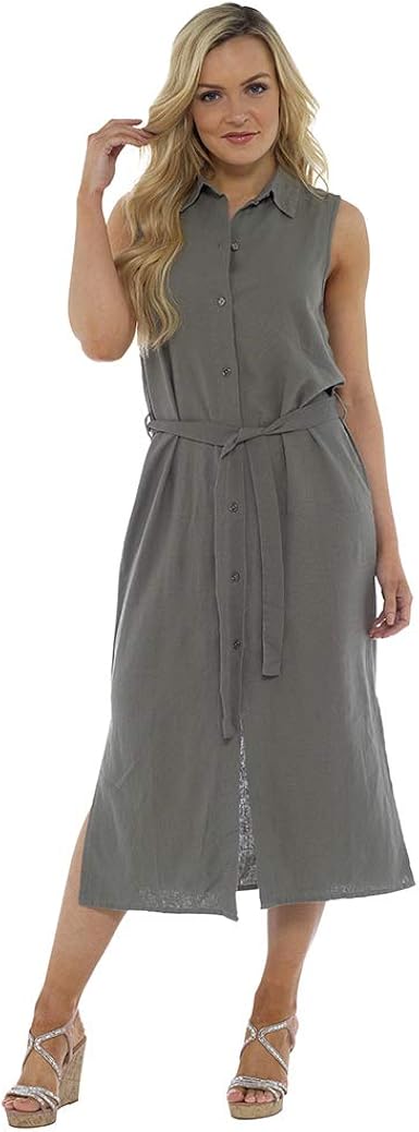 indigo roc linen dress