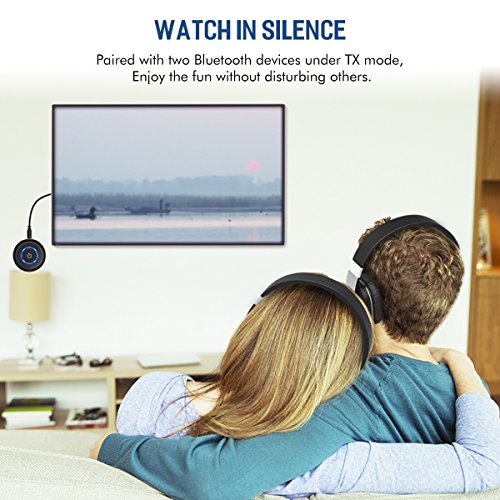 HiGoing AUX Bluetooth 4.1 Audio Adapter 2-in-1 Transmitter/Receiver with A2DP/ AVRCP/ 14 Hours Playtime