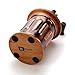3E Home Manual Canister Stainless steel Burr Coffee Mill Grinder, Stainless Steel Top, and Antique Copper Body