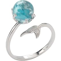 thumbnail image 2 of Dreamtimes Adjustable Mermaid Ring - Stainless Steel Fairy Tale Stackable Ring For Women 2 of 13