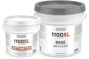 Simiron Epoxy Resin Coating 3 Gallon Kit - Light Gray - Standard Cure Speed - for Floors, Counter Tops, Garages & More -100% Solids -2 Components - Self Leveling, Chemical Resistant, Solvent-Free