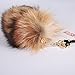 URSFUR Authentic Sunny Fox Tail Fur Handbag Accessory Key Chain Ring Hook Tassel