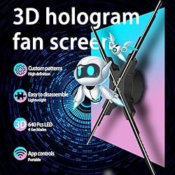 3d hologram led fan projector, 4 leavesHD 3D