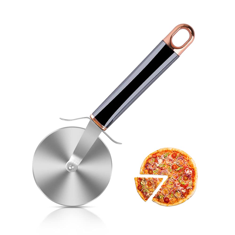 Pizza Cutter Professional Pizza Cutter Wheel with ABS Handle and 430 Stainless Steel Blade Cutting Pizza Protector