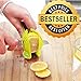 2019 best selling (VALUE PACK) Perfect Best Kitchen Utensil Handheld Round tomato-potato-onion Slicer Chopper Fruits-Vegetables Cutter gadget with a FREE multiuse ceramic peeler!!!