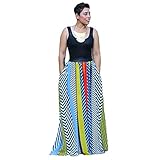 Flank Women Summer New Bohemian Stripe Print Long Maxi Party Dresses