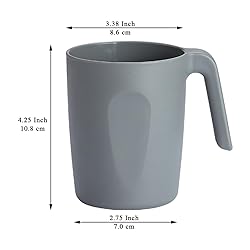 Berglander Gray Plastic Coffee Mugs Set of