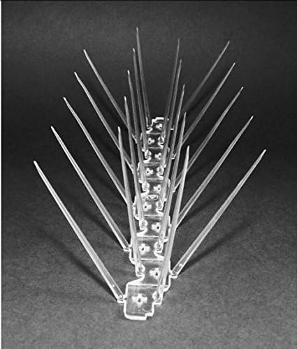 BirdsClog - Birds Spikes, Pigeon Control Spikes, Polycarbonate Bird Spikes (Cover 33 Rft, Set of 30 Pcs)