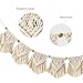 Mkono Macrame Woven Wall Hanging Fringe Garland Banner Bohemian Wall Decor Woven Home Decoration for Apartment Bedroom Living Room Gallery Baby Nursery, 7.5