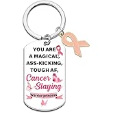 UVIBEW Breast Cancer Awareness Accessories Breast Cancer Survivor Gifts for Woman Breast Cancer Gifts for Woman Cancer Awareness Keychain Inspirational Gift End of Chemo Gift