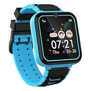 Kinderen Smartwatch voor jongens meisjes telefoon – 1.54″ HD touchscreen smartwatch met twee weg oproep SOS zaklamp Games Muziekspeler Camera Wekker als Studenten Kinderen Verjaardagscadeau 4-12Y