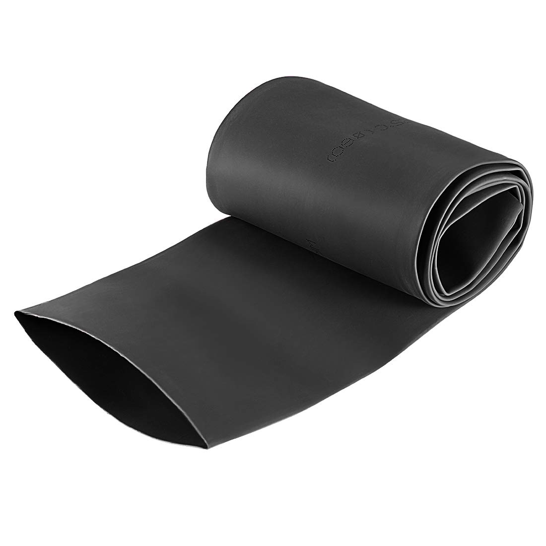 sourcing map Heat Shrink Tubing, 60mm Dia 98mm Flat Width 2:1 Shrinkable Tube Wraps Electric Insulation Wire Bundling 1m - Black