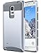 ULAK Note 4 Case, Galaxy Note 4 Case, Knox Armor Slim Dual Layer Protection Hard Back Cover Shock Absorbent TPU Bumper Case for Samsung Galaxy Note 4 (5.7 inch) Silver+Gray