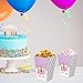 Rainbow Unicorn Popcorn Candy Treat Boxes | Large Size - Glitter Unicorn Horn Design | Magical Unicorn Party Supplies - Birthday Party Favors Cardboard Popcorn Container | Set of 16