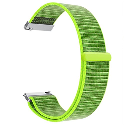 Lisin Lightweight Nylon Loop Watch Band Wrist Straps Bracelet For HUAMI Amazfit Stratos Smart Watch 2/2S (Green)