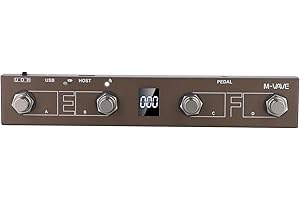 Bebykilemi for M-VAVE Chocolate Plus for MIDI Controller 4 Button Footswitch Wireless USB Rechargeable Portable Pedal for Mus