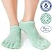 Premium Moisturizing Five Fingers Foot Gel Spa Socks | Soften Dry Feet & Hydrate Rough Skin | Biolivia Medical-Grade Gel Helps Repair Cracked Heels Corn Calluses Toenail | 5 Toes 1 Pair Women Men