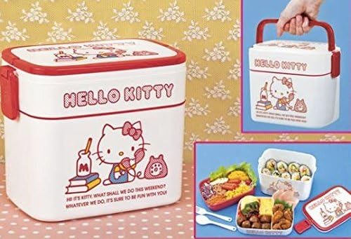 Amazon ハローキティ ドット大きな3段ランチボックス サンリオ Sanrio 弁当箱
