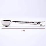 HouChanges 7 Inch Coffee Scoop with Bag Clip Stainless Steel view 7
