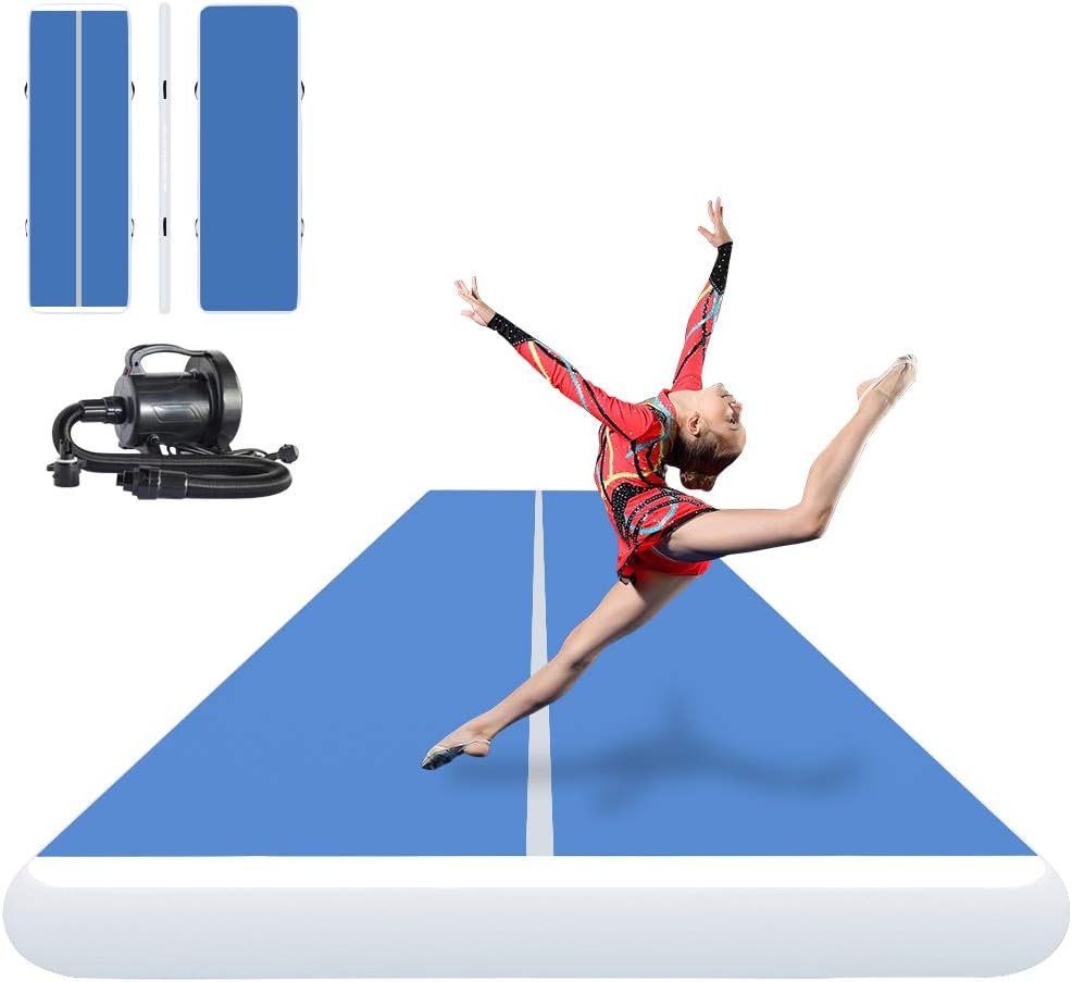 ibigbean Inflatable Air Tumbling Track - For Cheerleading, Gymastics Training, Beach, on Water