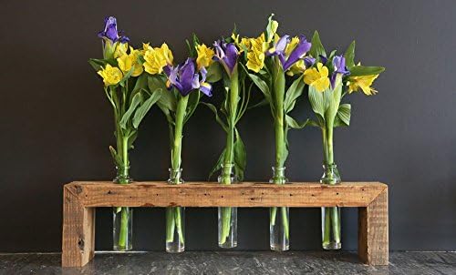 Handmade 24" Reclaimed Pine Wood Bud Vase Stand , home &amp; garden decor by Vault Furniture