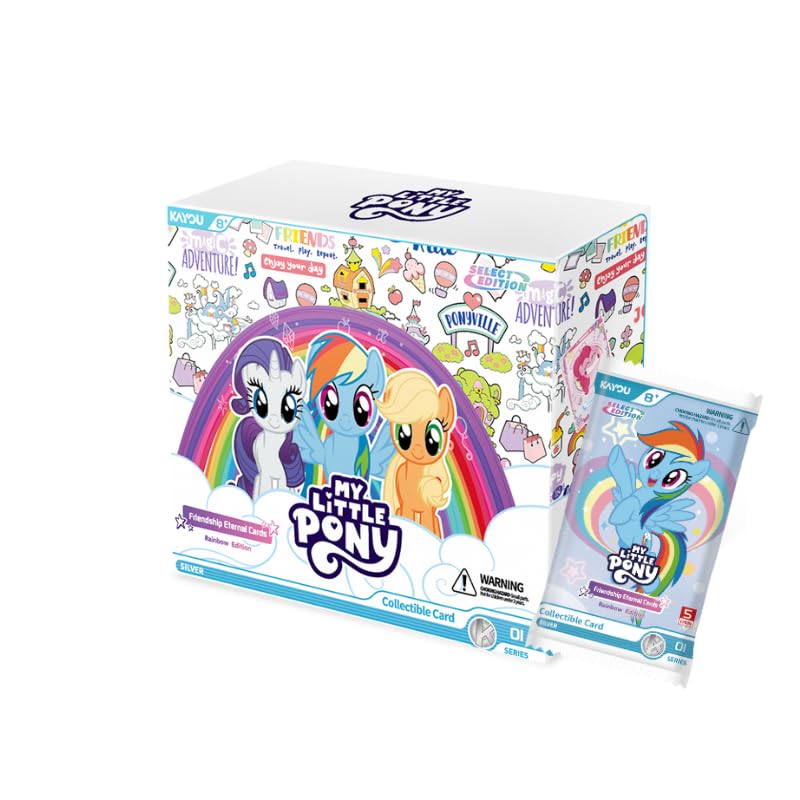 KAYOU My Little Pony Friendship Eternal Cards, Rainbow Edition English Series 1, Display Box, 20 Packs, 146 Cards, 10 Rarity Levels