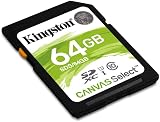 Kingston 64GB Canvas Select Class 10 UHS-I MicroSD Card 80MBs Black view 1
