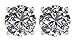 NANA Stud Earrings-Sterling Silver Round Cut Swarovski Zirconia  .30ct to 8.00ct twt. Hypoallergenic